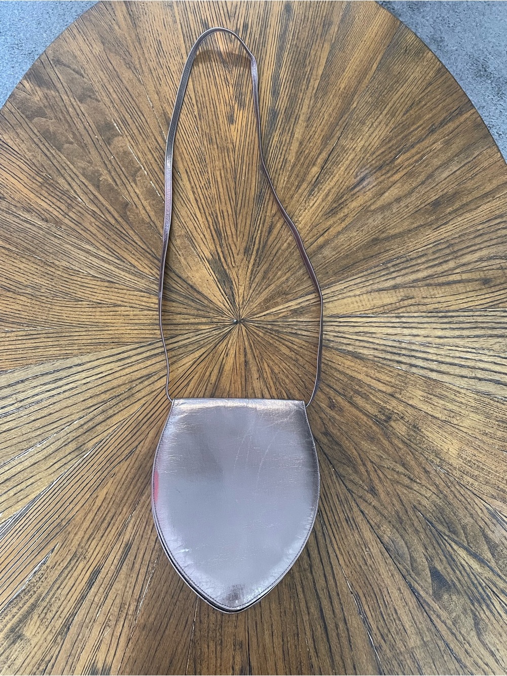 Rare Vintage 1970’s Charles Jourdan Metallic Teardrop Crossbody Bag